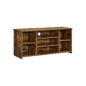 Rustic Brown TV Table Unit with Adjustable Shelves