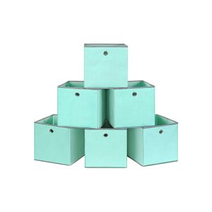 Set of 3 Green Storage Organizer Cubes