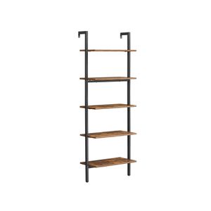 Ladder Shelf Rustic Brown and Black