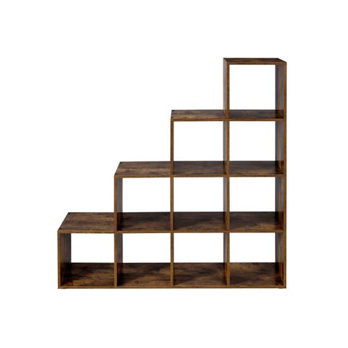 10 Cubes Staircase Shelf, Stair Cubby Bookcase