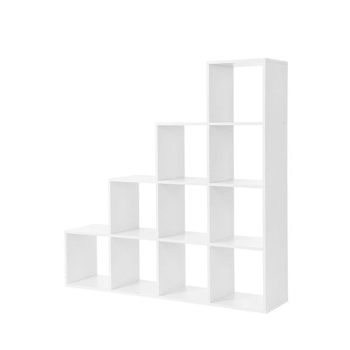 Vasagle Bookcase Stair Organiser 10, 10 Cube Staircase Bookcase