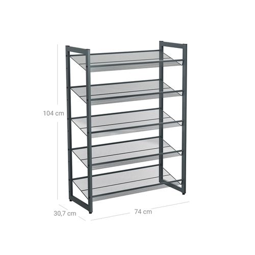 5 Tier Stackable Shoe Rack