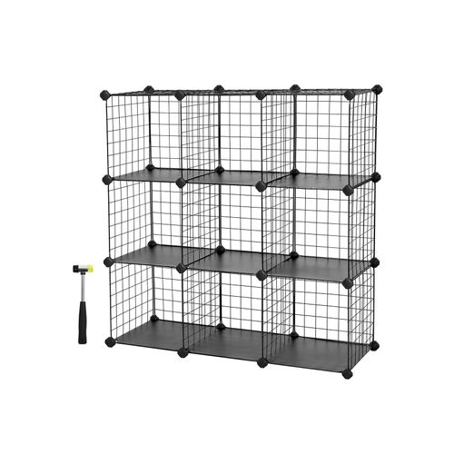 Metal Wire Modular Bookcase, Metal Wire Grid Shelving