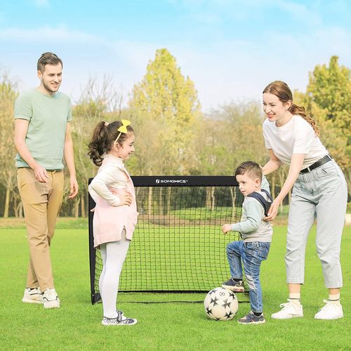 HomGarden Foldable Pop Up Soccer Goal Nets 4‘/6‘ Practice Soccer Goal Football Nets for Kids Set of 2 Portable Soccer Nets for Backyard w/Carry Bag 