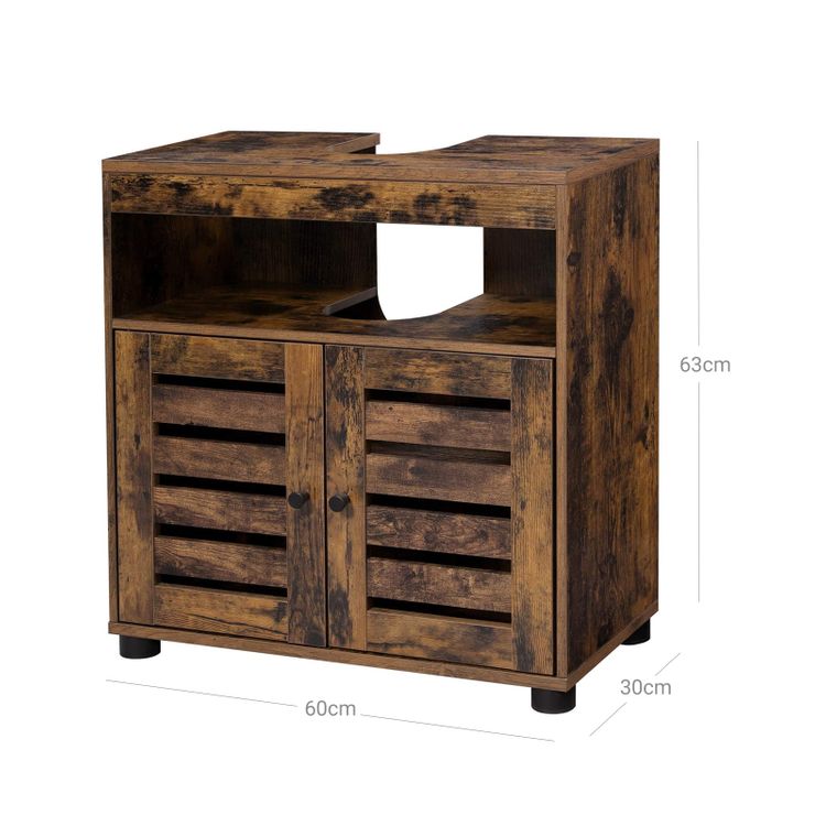 VASAGLE Under Sink Bathroom Vanity Unit, Storage Cupboard, 60