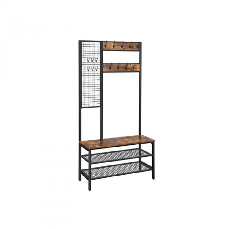 Coat Stand with Grid Wall