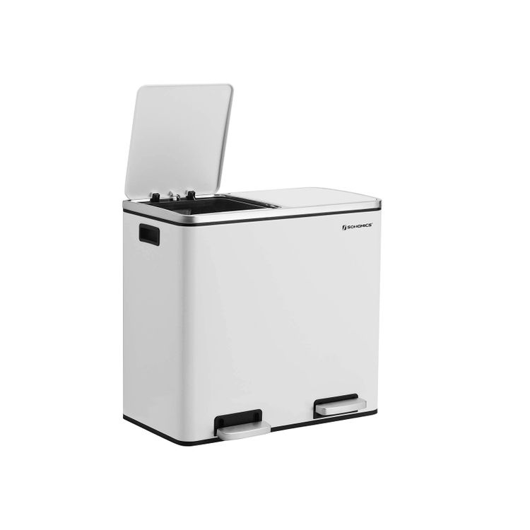 Double Compartments Trash Can