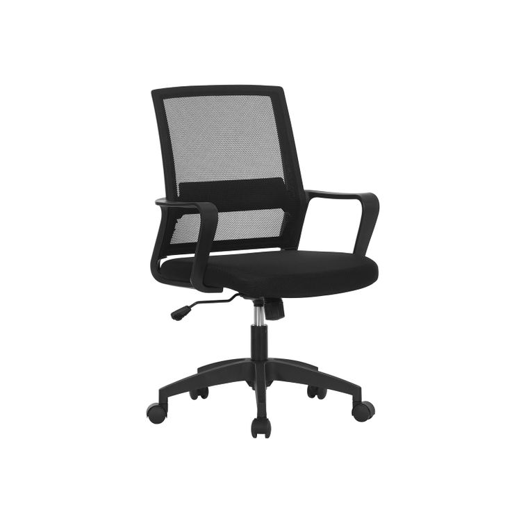 Black 360 Swivel Office Chair on Wheels