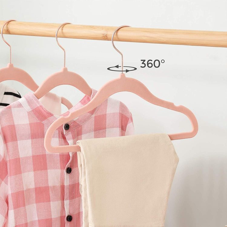 Light Pink Pack of 50 Baby Hangers | SONGMICS