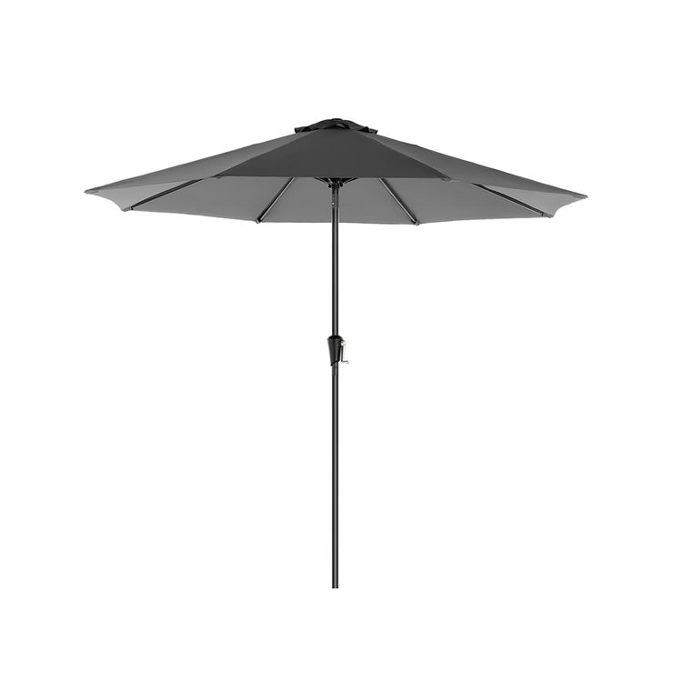 2.7 m Garden Parasol Umbrella Grey