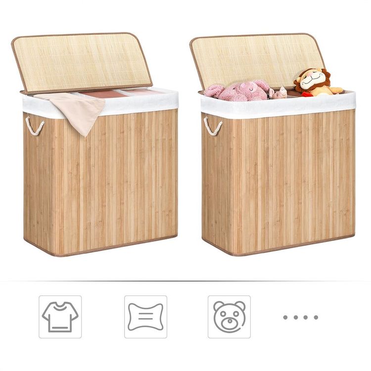 3 Sections Laundry Hamper SONGMICS