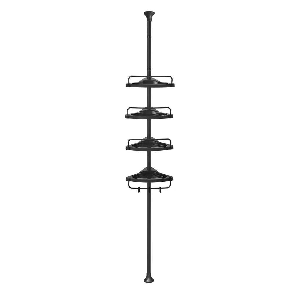 Black Adjustable Corner Bathroom Shelf Black Adjustable Corner Bathroom Shelf