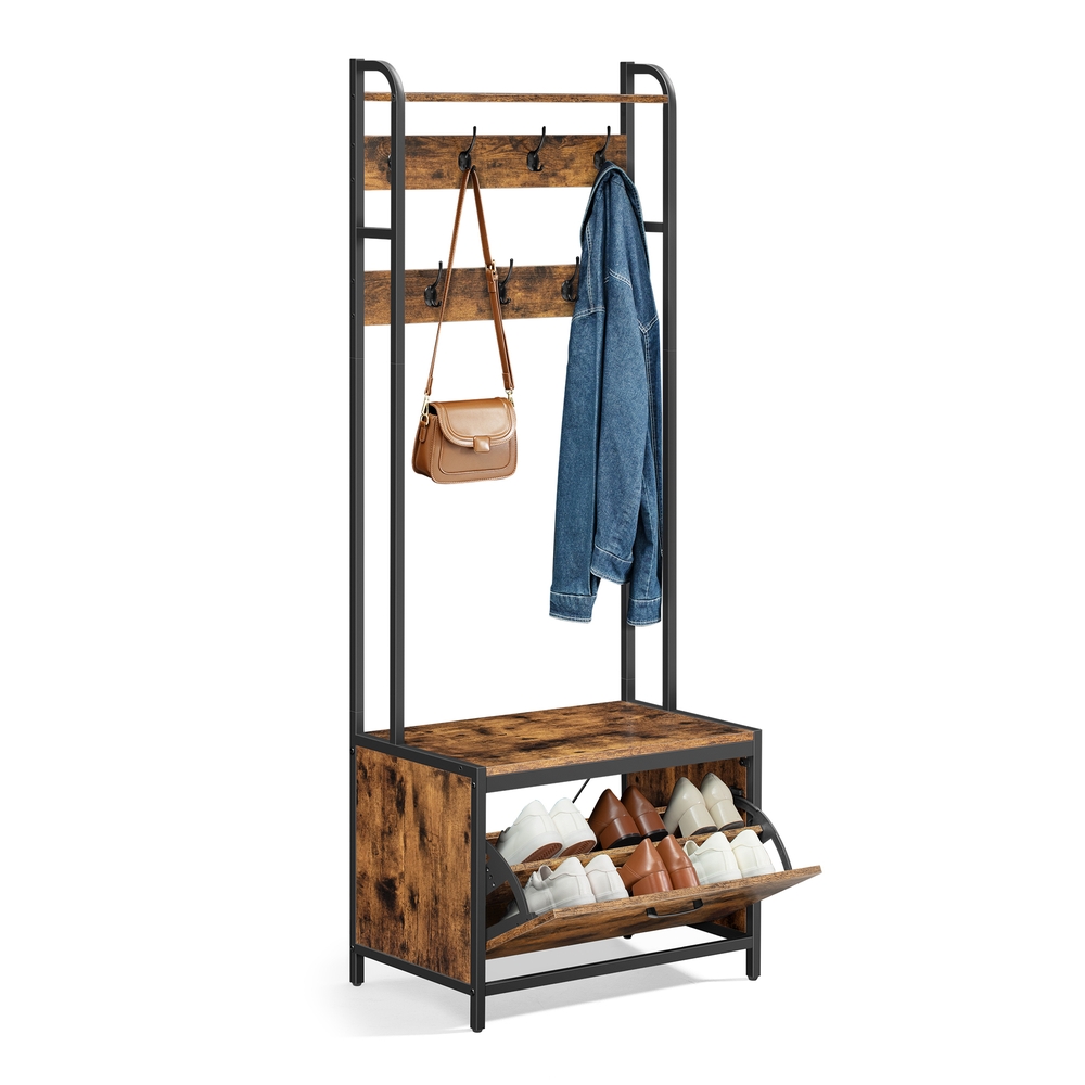 Coat Rack with Shoe Storage