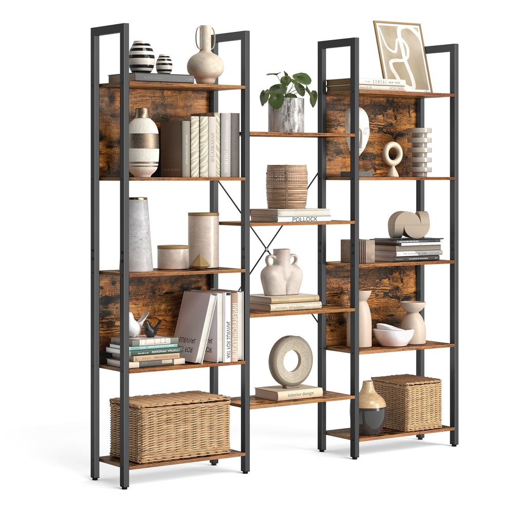 Large Bookshelf with 14 Storage Shelves