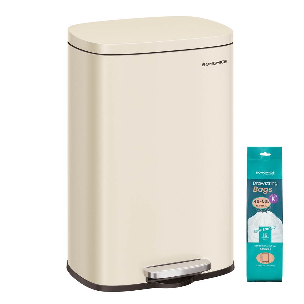 Step-On Pedal Bin for Kitchen Sand Beige