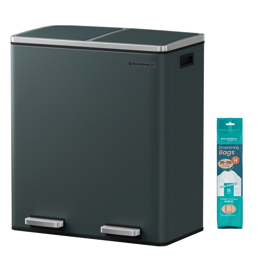 Double 30L Trash Can