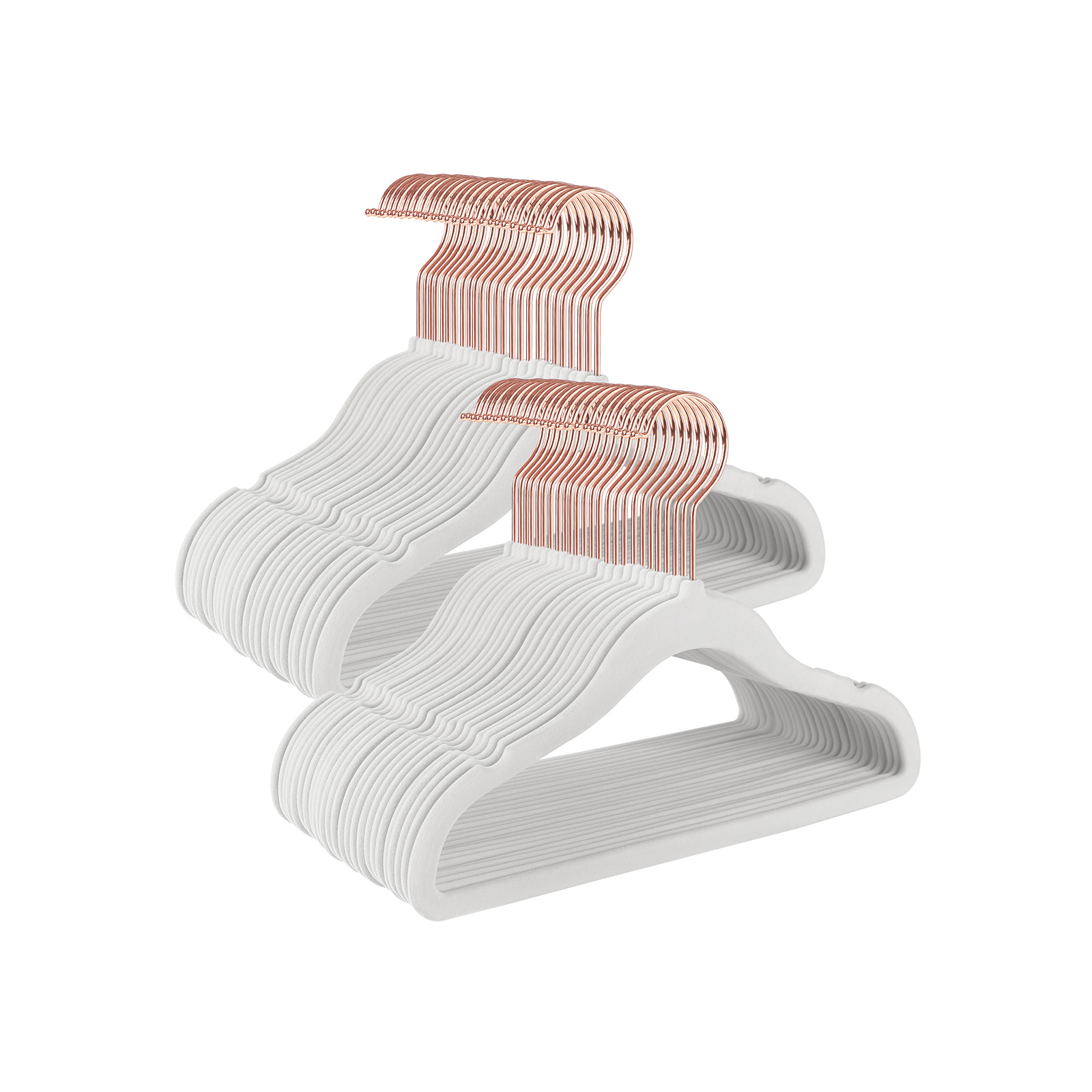 Set of 50 White Small Hangers for Kid's Clothes SONGMICS