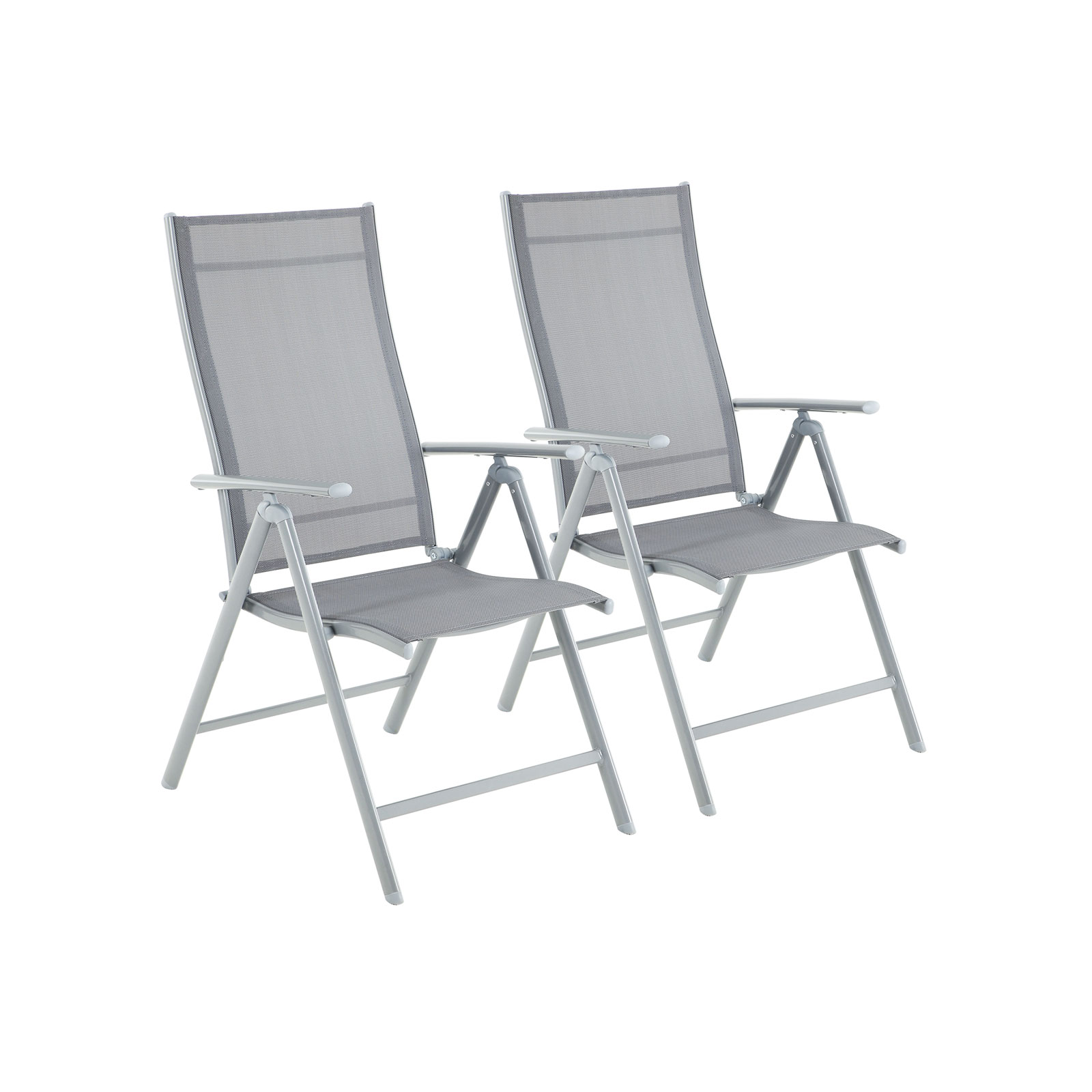 SONGMICS Set of 2 Folding Garden Chairs, Outdoor Chair with Stable Iron