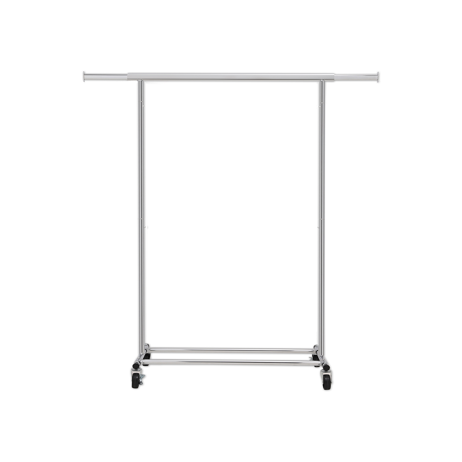 Holds up to 70 kg SONGMICS Clothes Rack on Wheels Bottom Storage Shelf with Extendable Hanging Rail Collapsible Heavy-Duty Garment Rack Black HSR13BK 