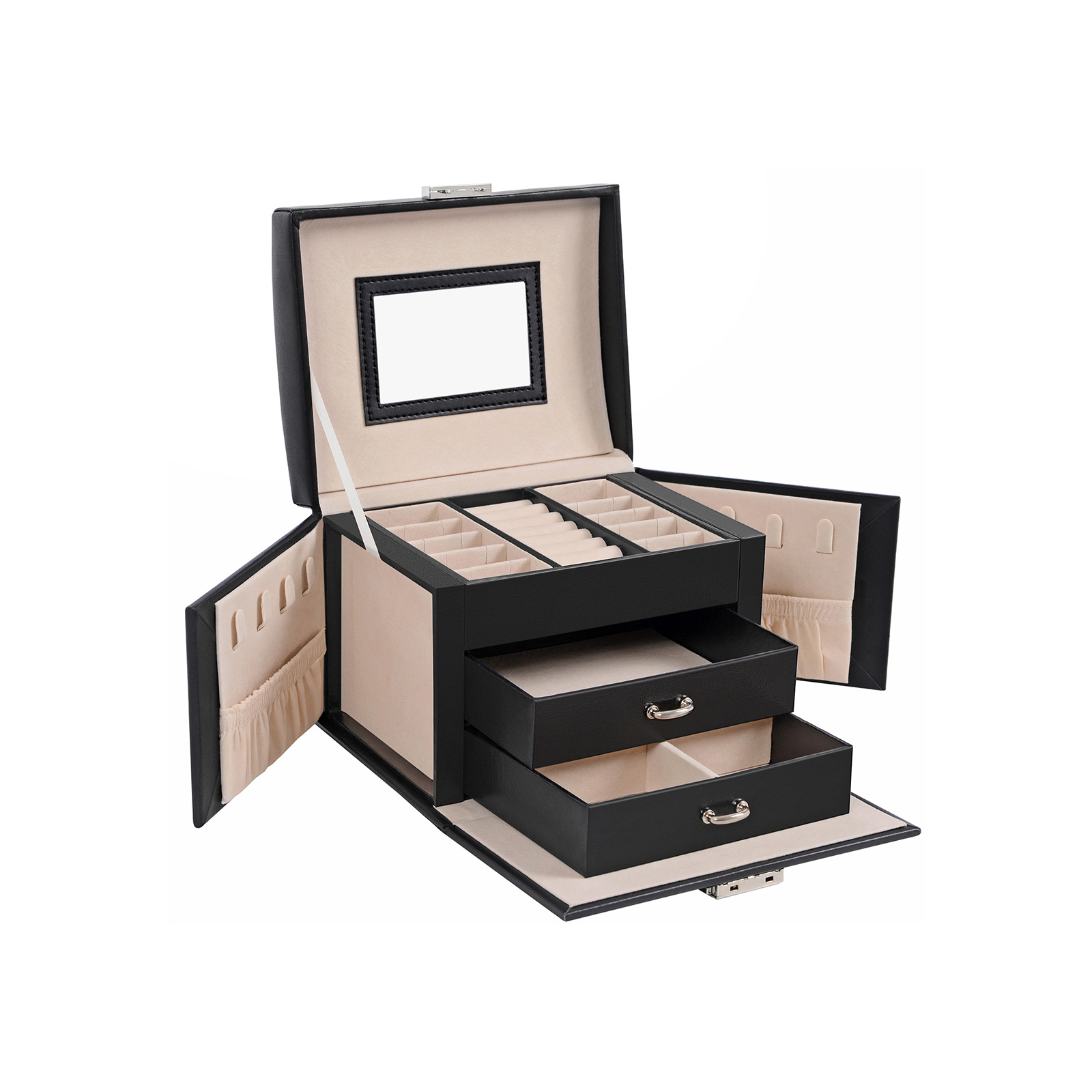 Black Jewellery Box with Lock for Sale UK Jewellery Storage