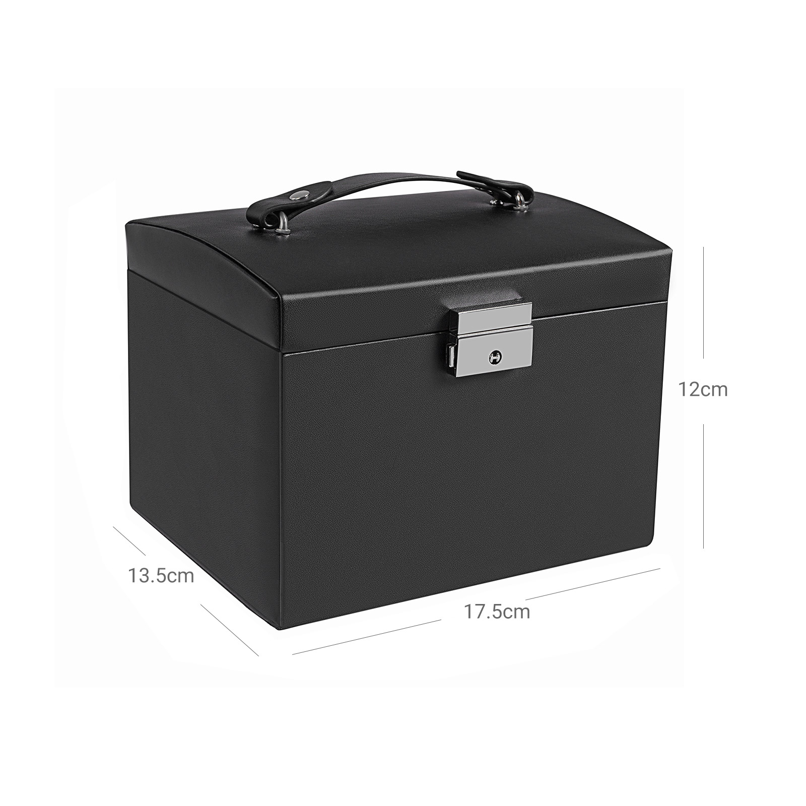 Black Jewellery Box with Lock for Sale UK Jewellery Storage