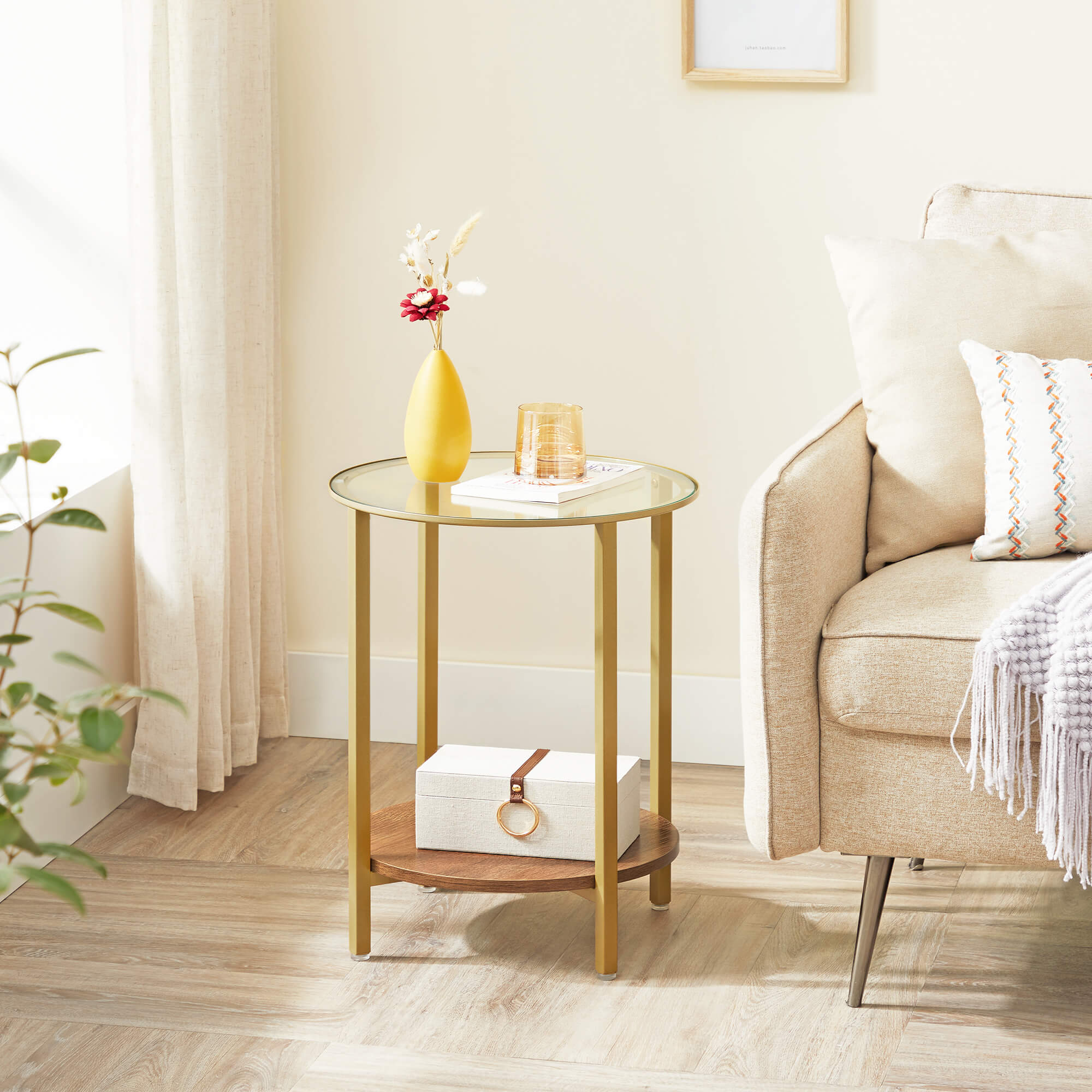 Round Side Table VASAGLE