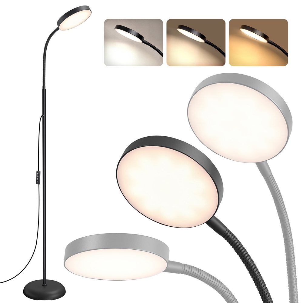 Dimmable Floor Lamp with Adjustable Arm Matte Black Dimmable Floor Lamp with Adjustable Arm Matte Black