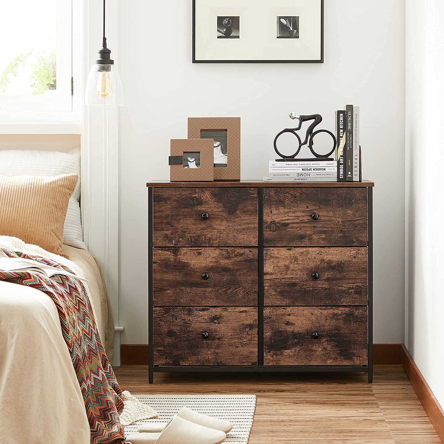 Chest of Drawers with 6 Fabric Drawers SONGMICS