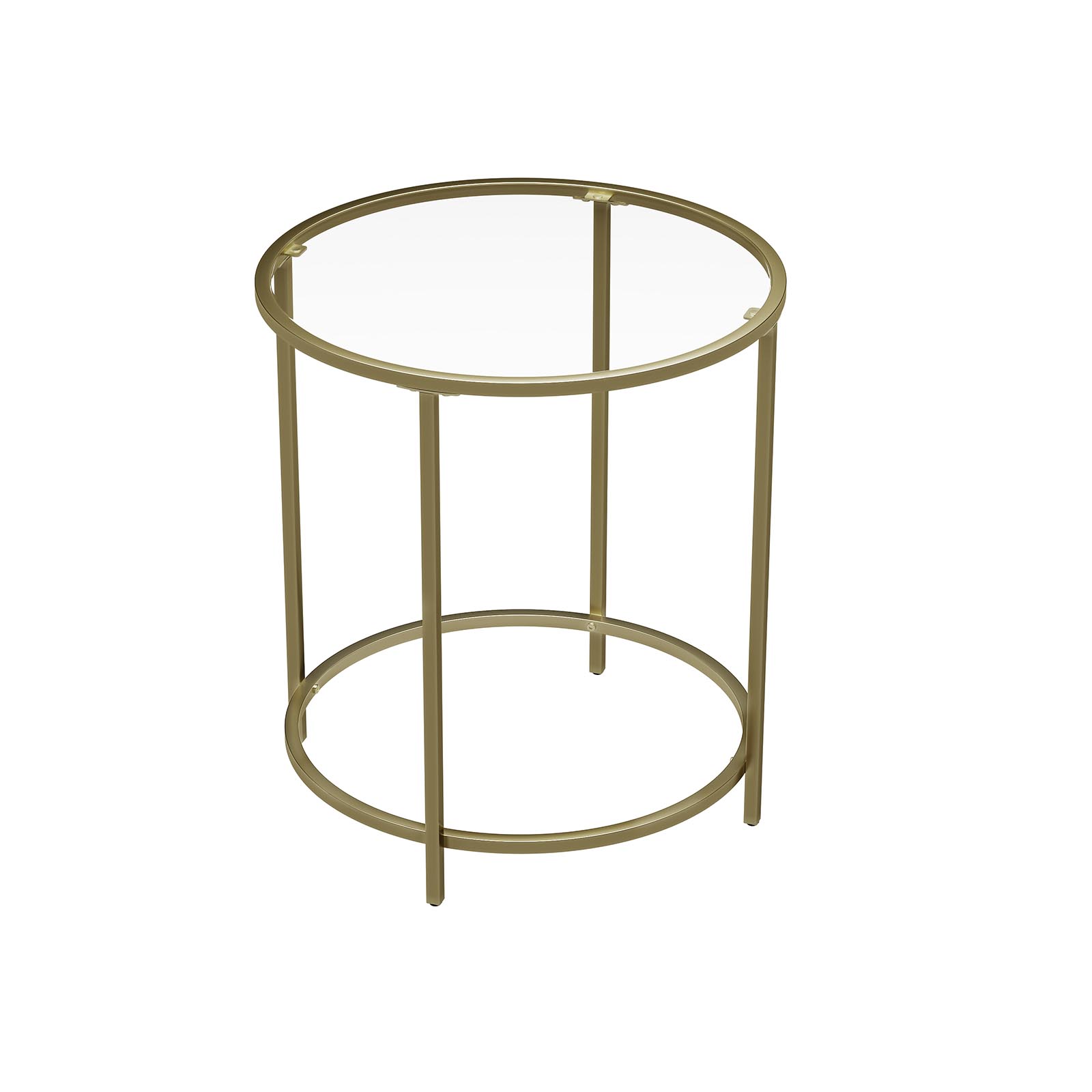 Golden Metal Side Table Side Table VASAGLE by SONGMICS