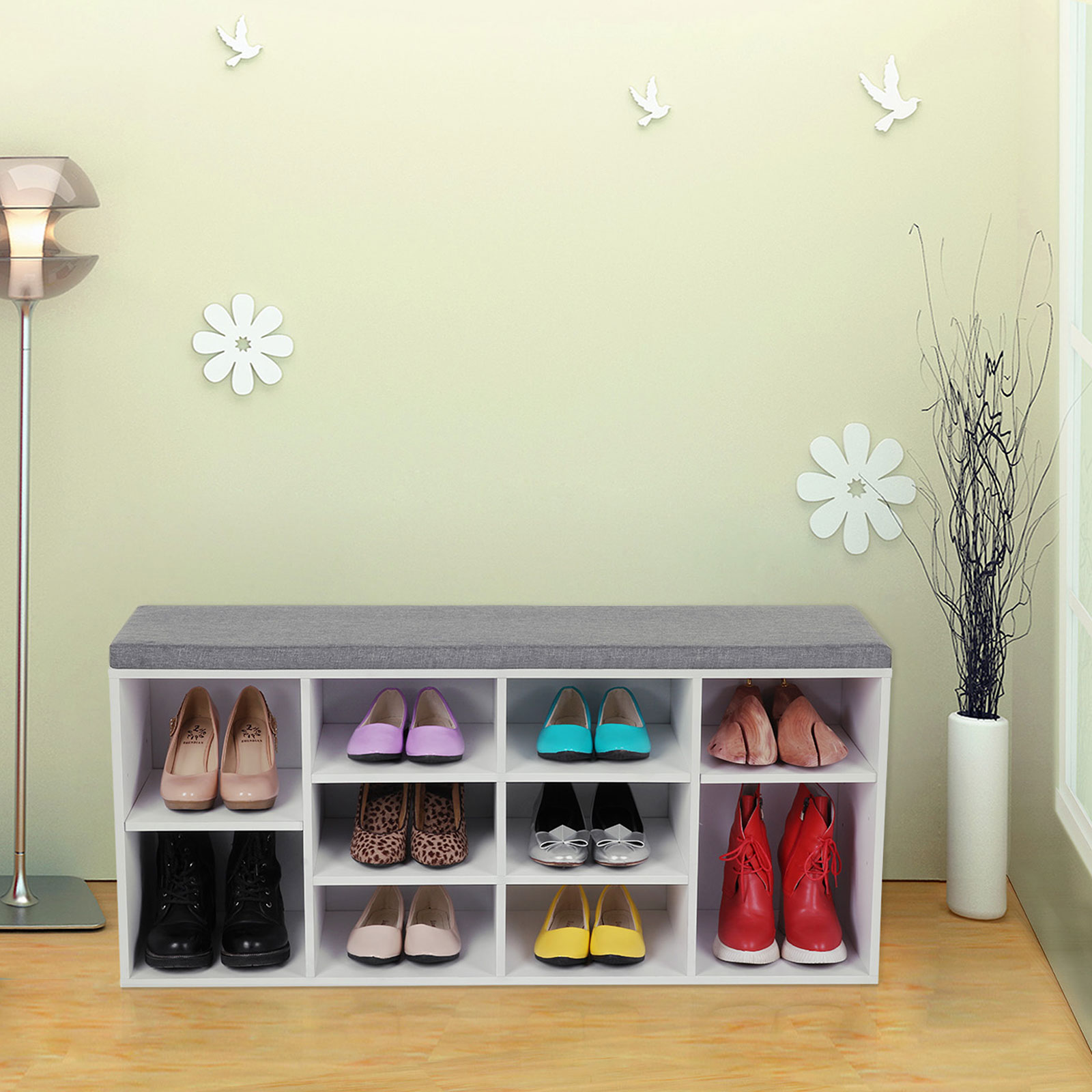 Shoe compartments entryway