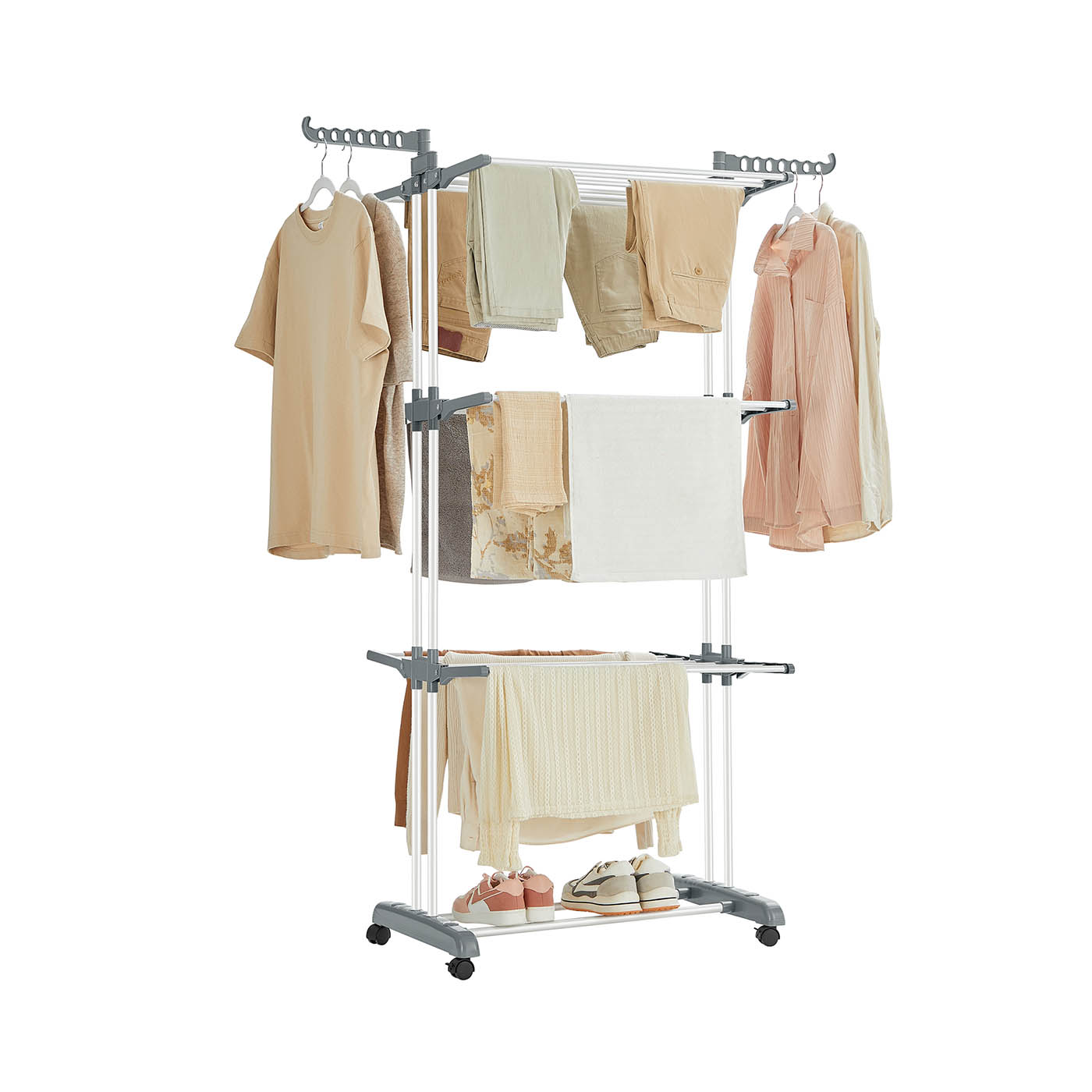 4-Tier Clothes Airer White 4-Tier Clothes Airer White