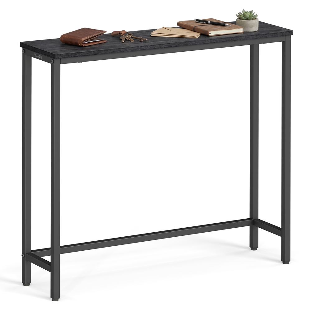 Narrow Steel Console Table Black