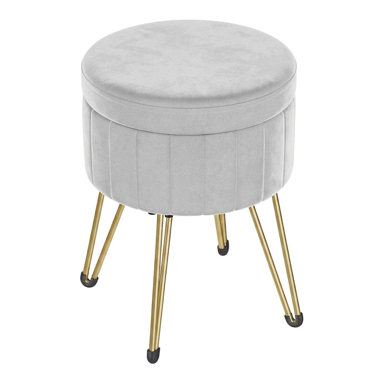 Velvet Makeup Stool, Vanity Stool Chair, Small Ottoman Stool with Storage