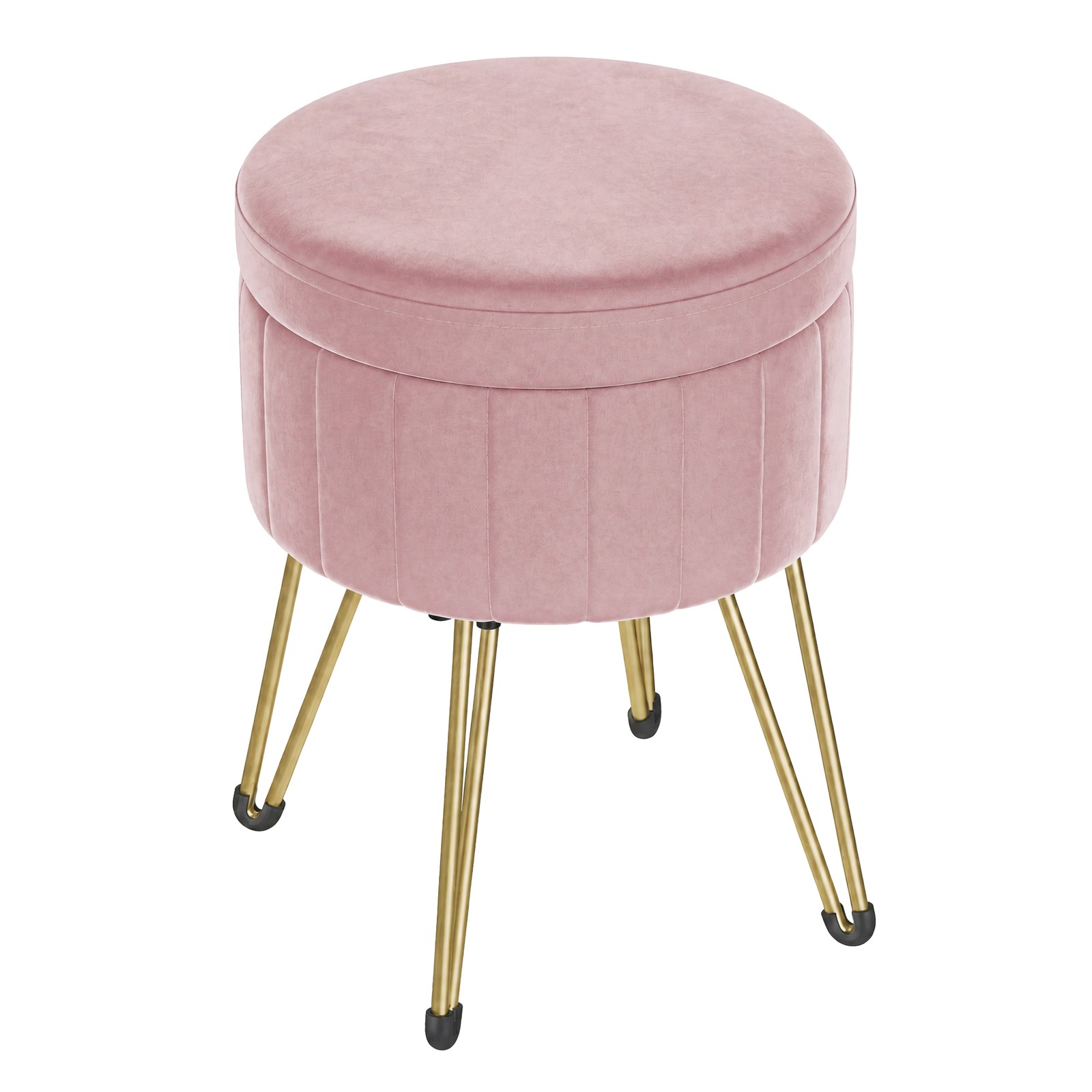 Velvet Makeup Stool, Vanity Stool Chair, Small Ottoman Stool with Storage