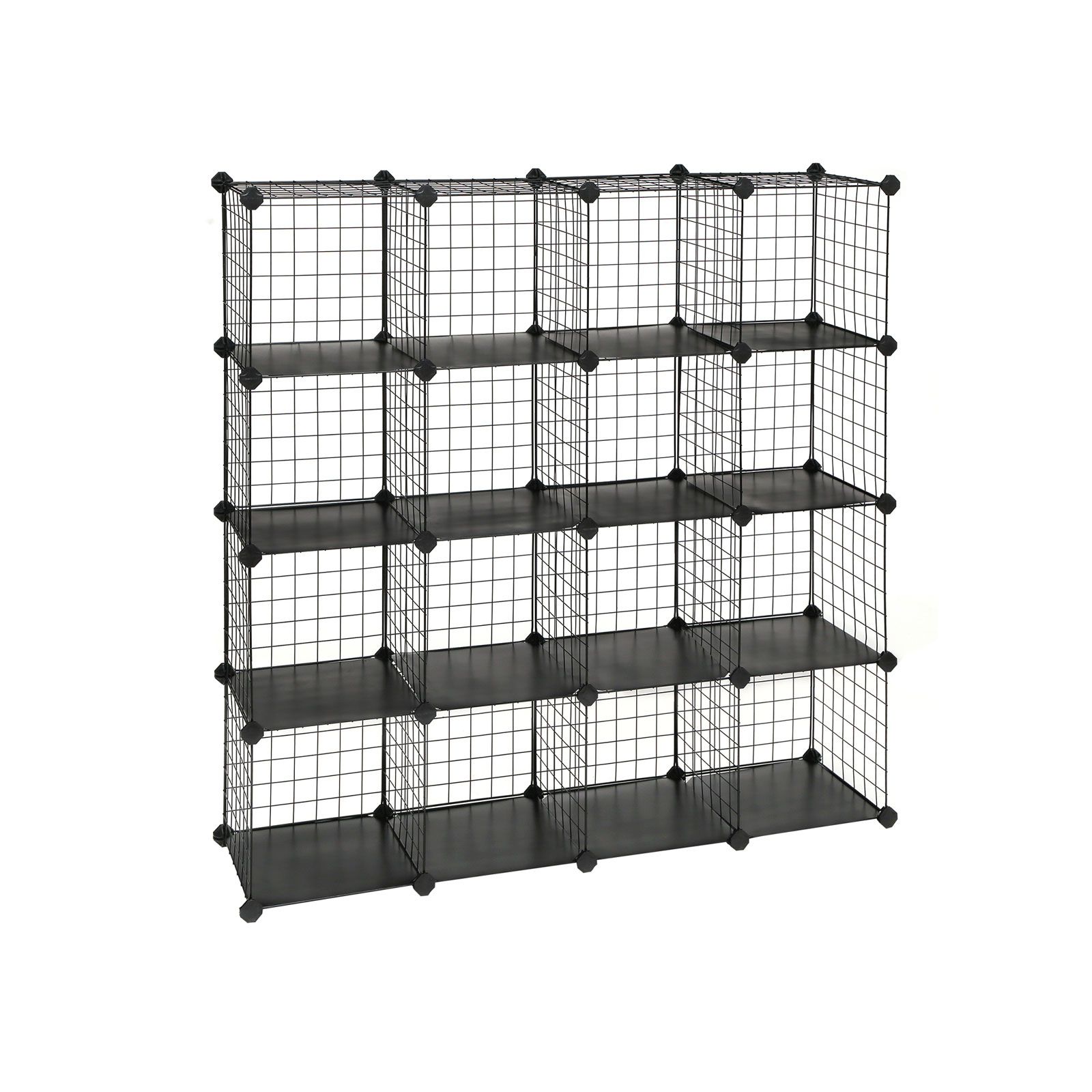 6 Cube INMOZATA Wire Shelves Unit Interlocking Storage Cubes Metal Wire Cube Wardrobe Cabinet Organiser for Book Shoes Toys Clothes 