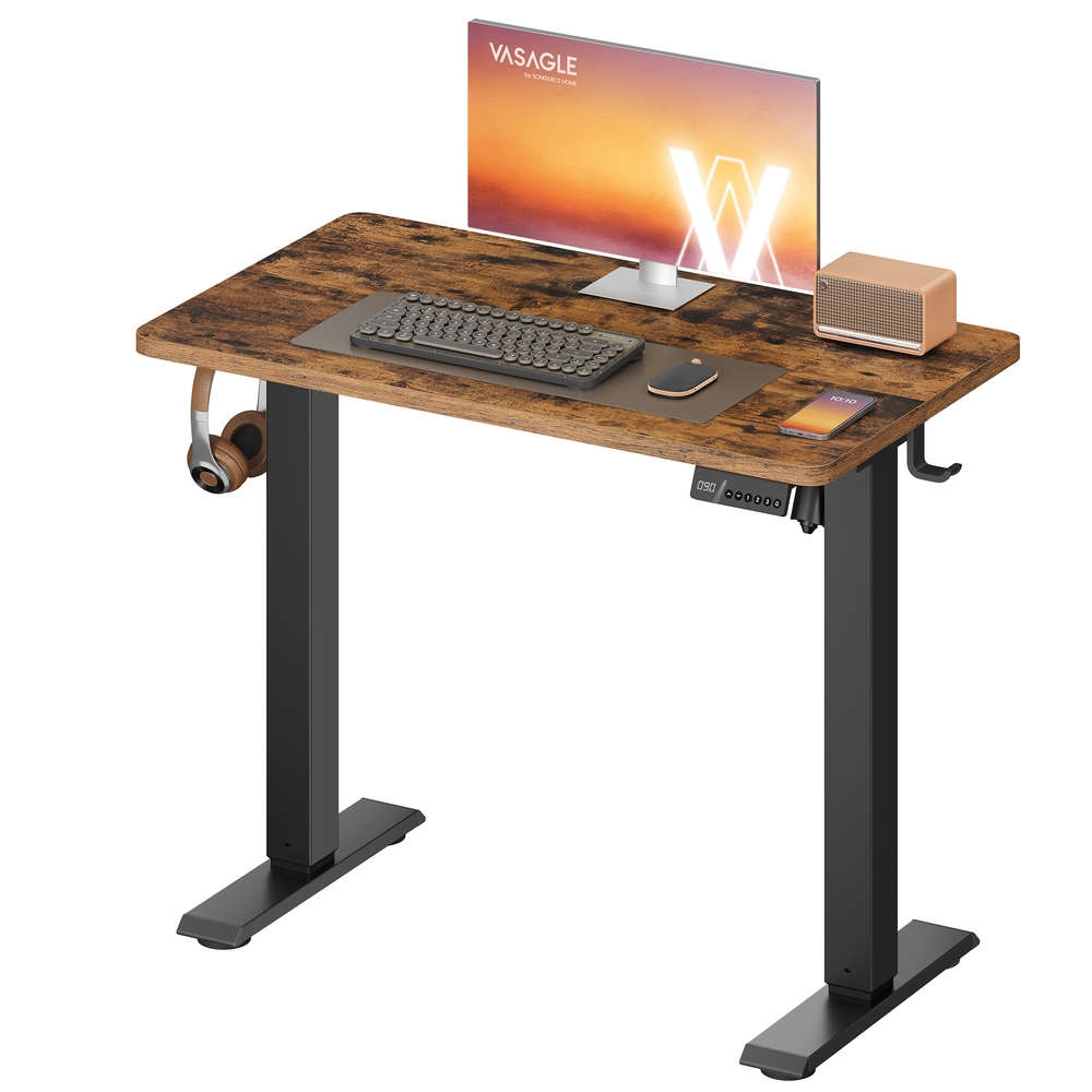 Electric Standing Desk with Memory Heights 80 x 50 cm Rustic Brown