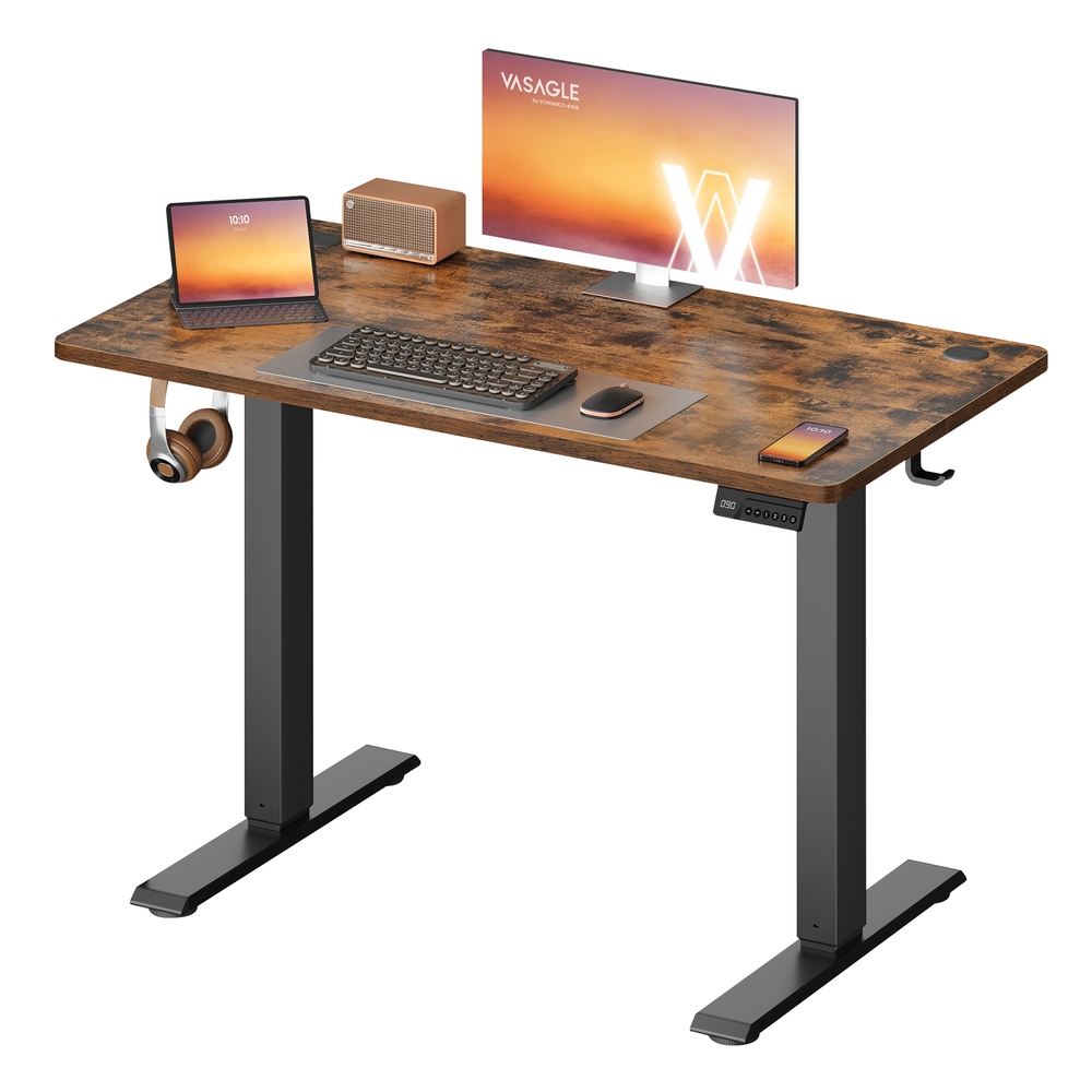 100 x 60 cm Height Adjustable Electric Standing Desk Rustic Brown