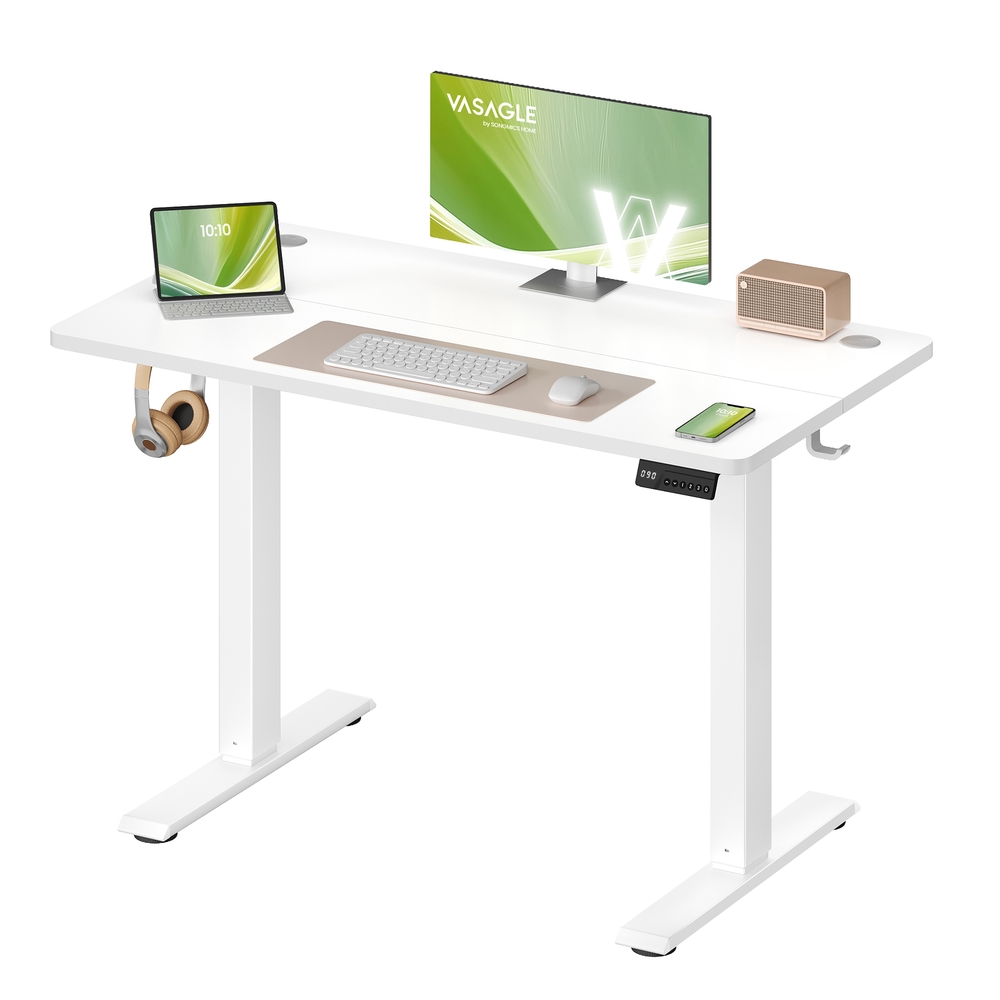 100 x 60 cm Height Adjustable Electric Standing Desk Cloud White