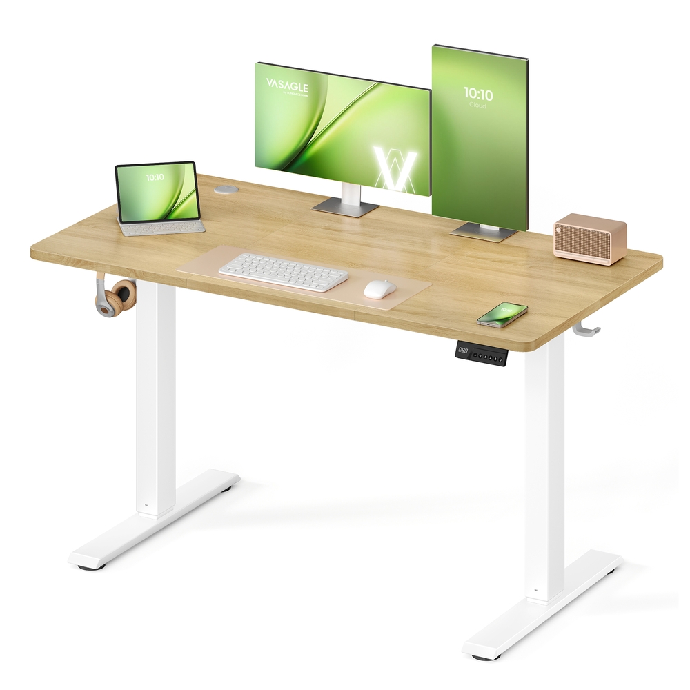 120 x 60 cm Height Adjustable Electric Standing Desk Golden Oak