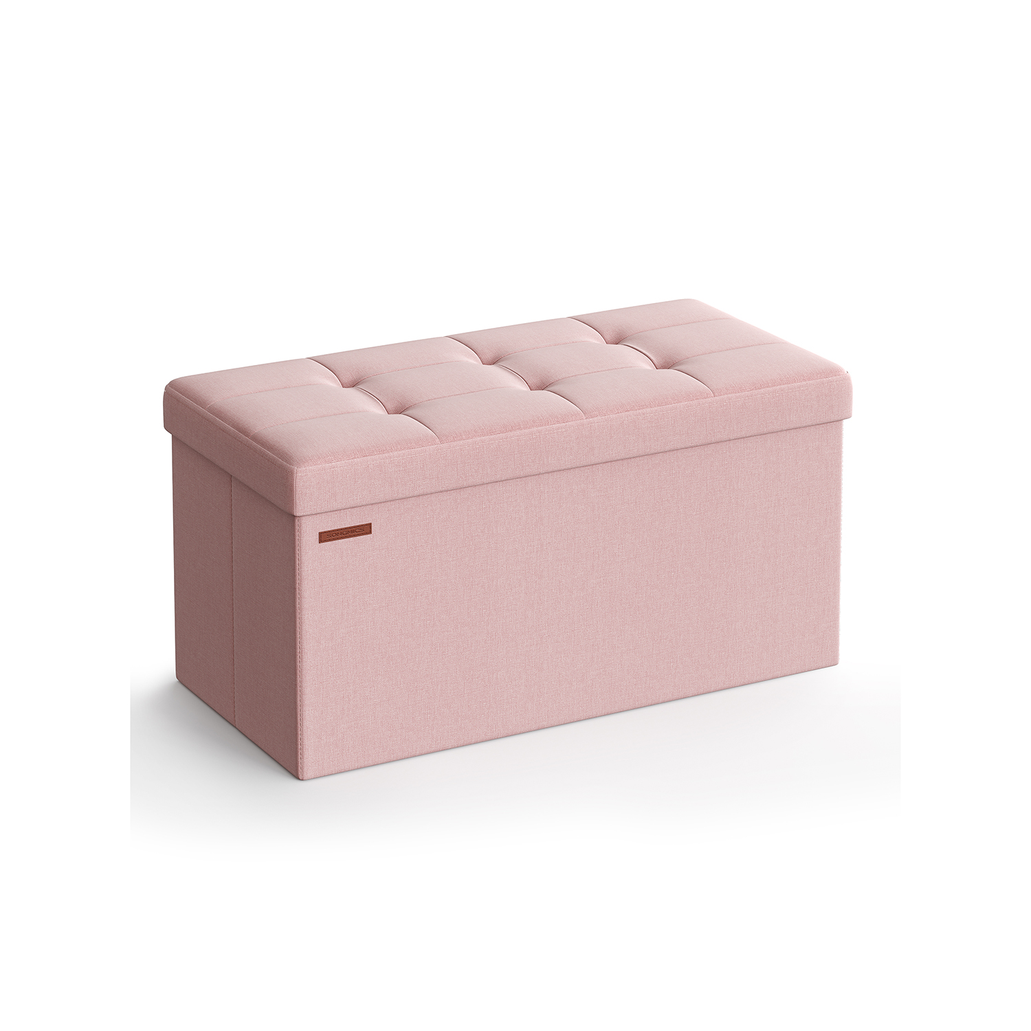 38 x 76 x 38 cm Foldable Small Storage Ottoman Jelly Pink 38 x 76 x 38 cm Foldable Small Storage Ottoman Jelly Pink