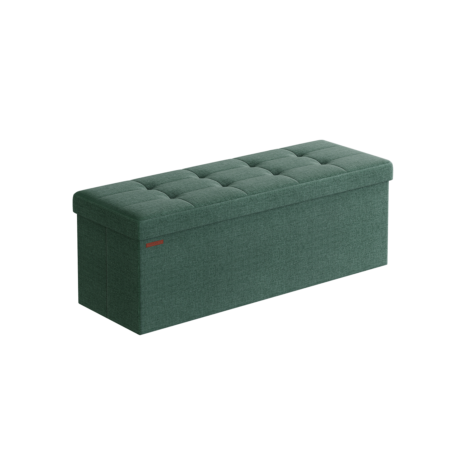 38 x 110 x 38 cm Foldable Small Storage Ottoman Retro Green