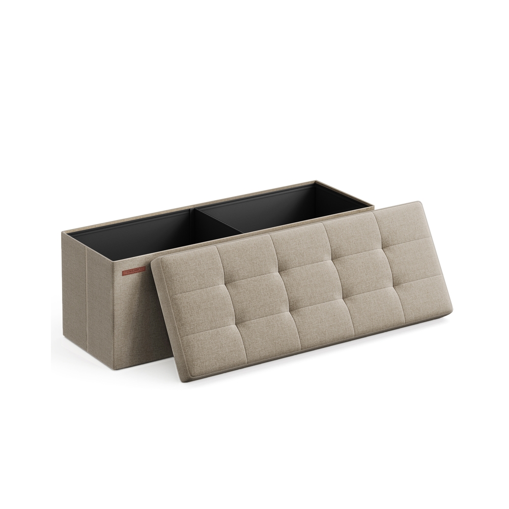 MAZIE Collection – Storage Ottoman Bench 110 cm Camel Brown