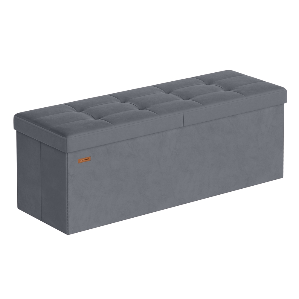 Storage Ottoman 38 x 110 x 38 cm Slate Grey