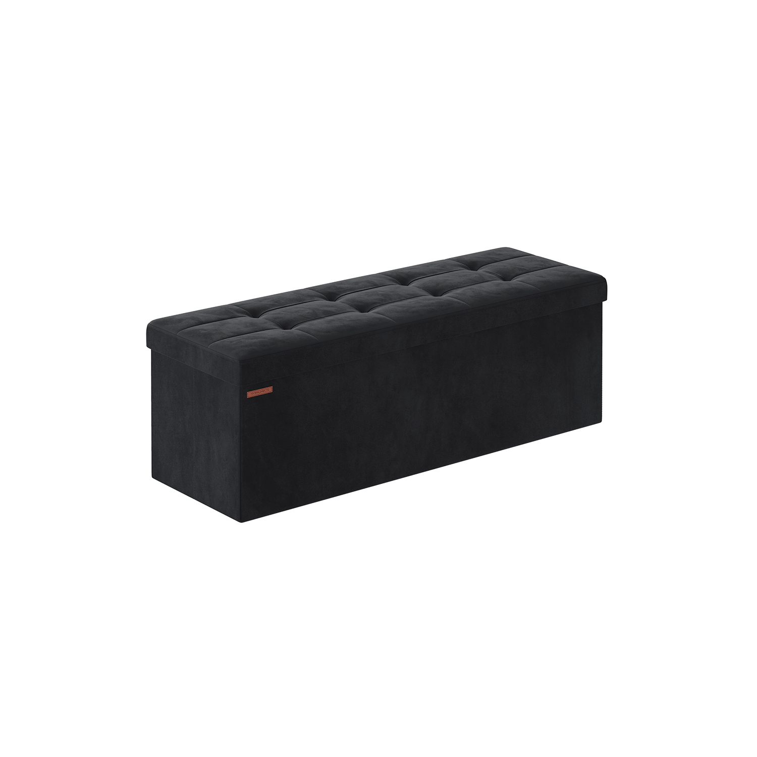 38 x 110 x 38 cm Foldable Storage Ottoman Bench Ink Black 38 x 110 x 38 cm Foldable Storage Ottoman Bench Ink Black