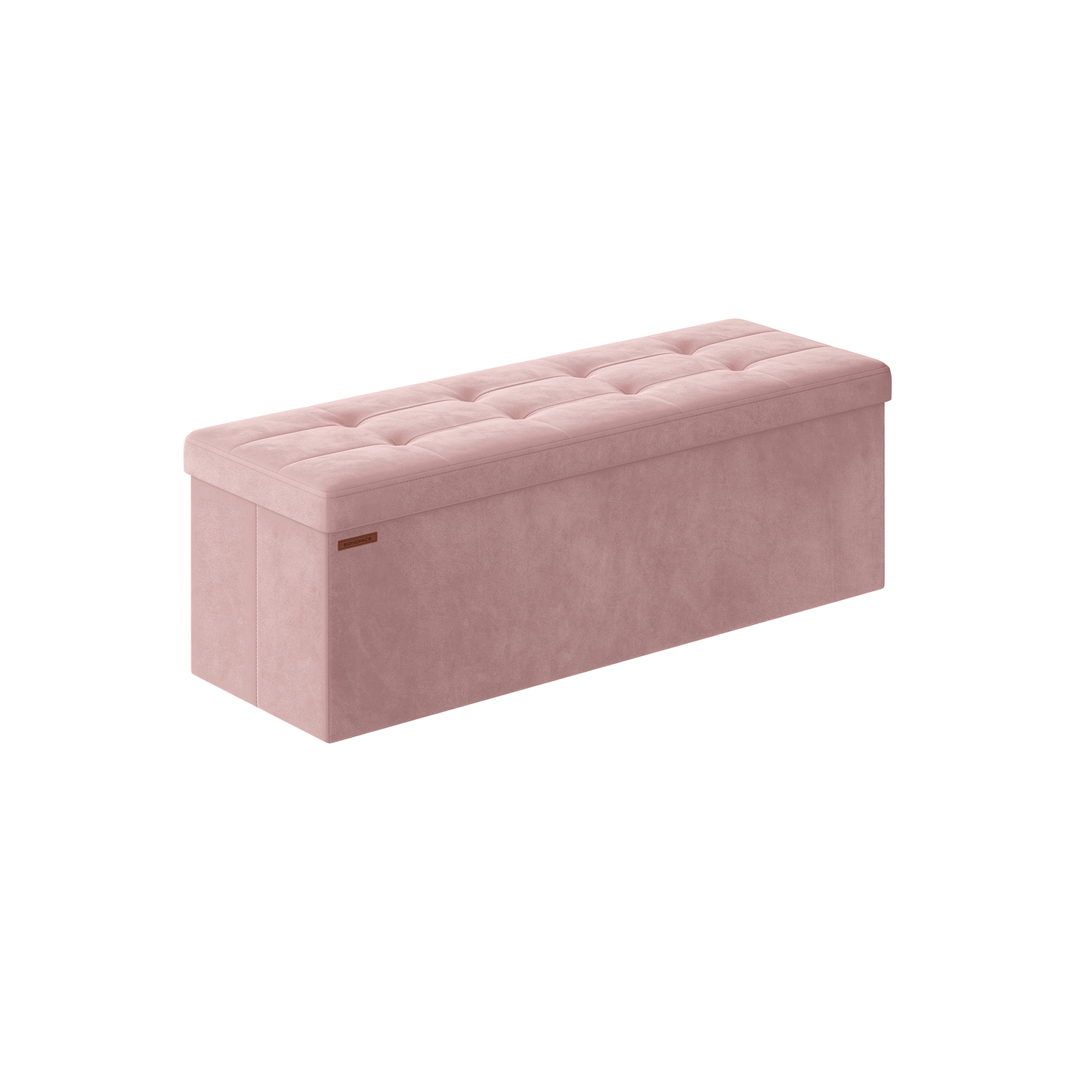 38 x 110 x 38 cm Foldable Storage Ottoman Bench Jelly Pink 38 x 110 x 38 cm Foldable Storage Ottoman Bench Jelly Pink