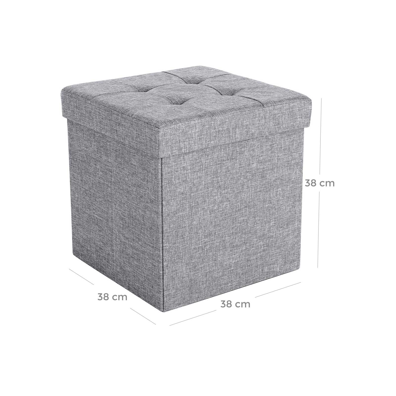 Light Grey Storage Ottoman