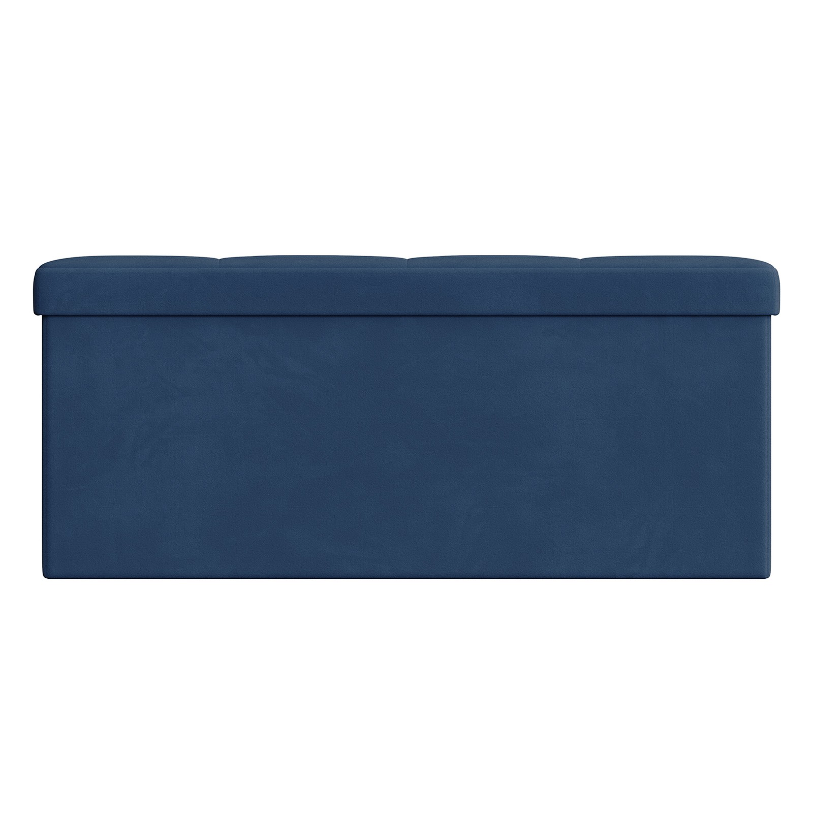 Foldable Bench Ottoman, Cube Storage Footstool, for Bedroom, Living Room, 300 kg Capacity, Blue