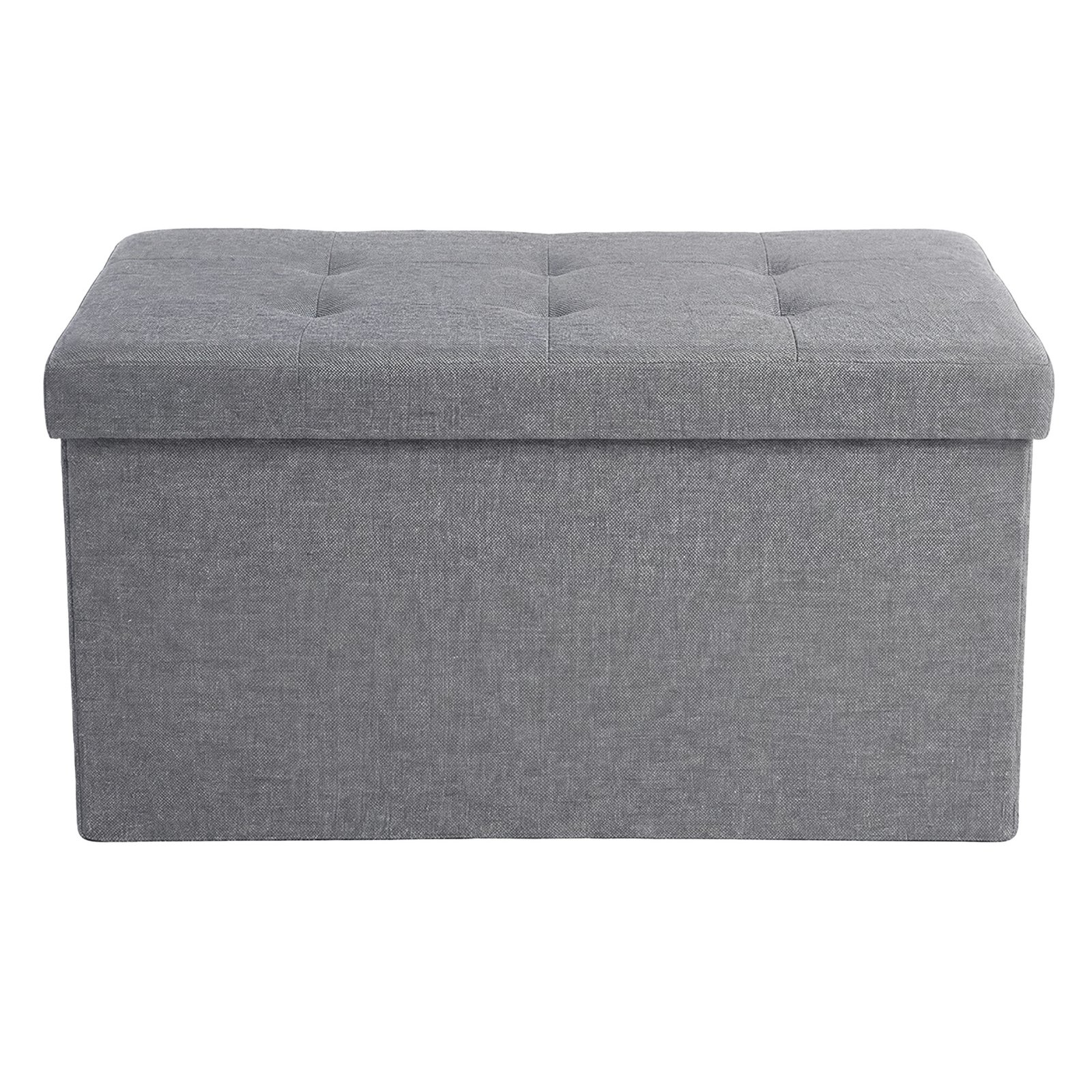 Linen Fabric Storage Ottoman Linen Fabric Storage Ottoman