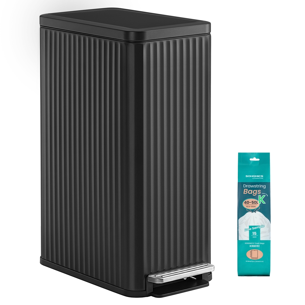 50 L Steel Kitchen Bin with Pedal and Soft-Close Lid
