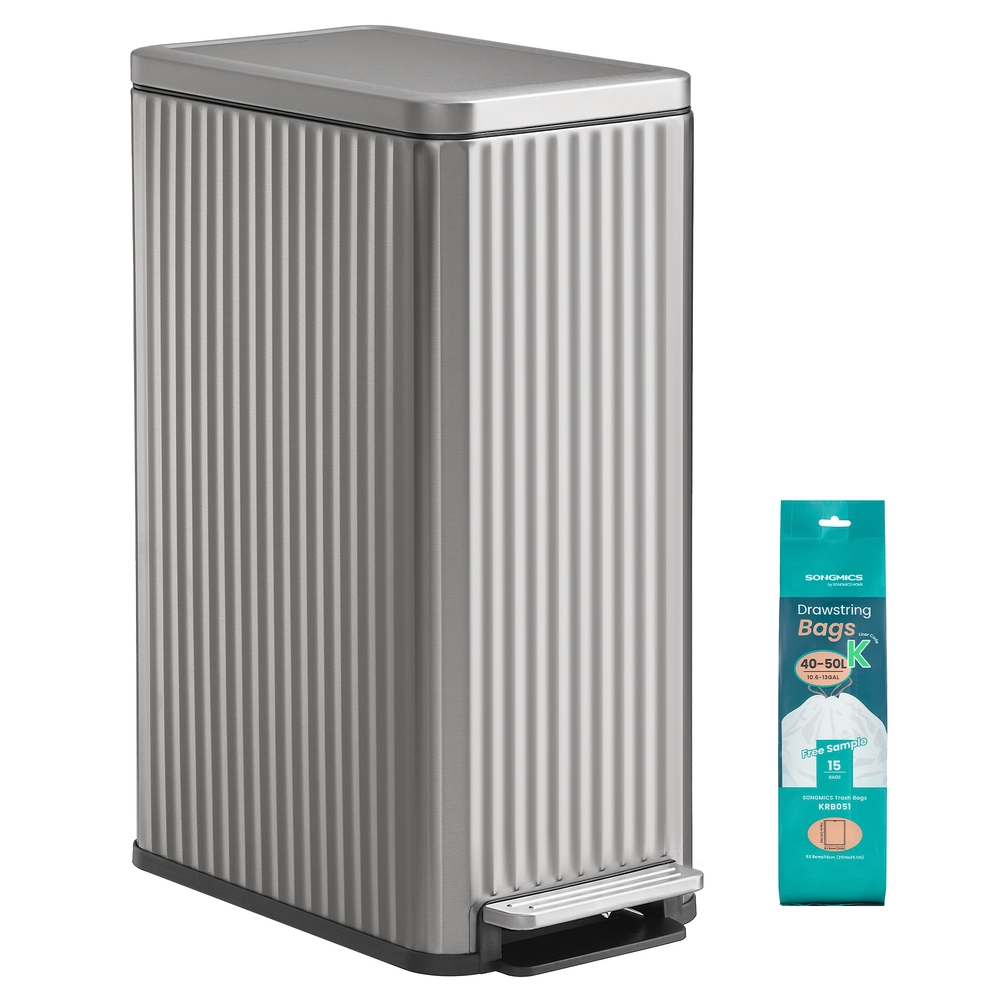50 L Stainless Steel Kitchen Bin with Pedal and Soft-Close Lid